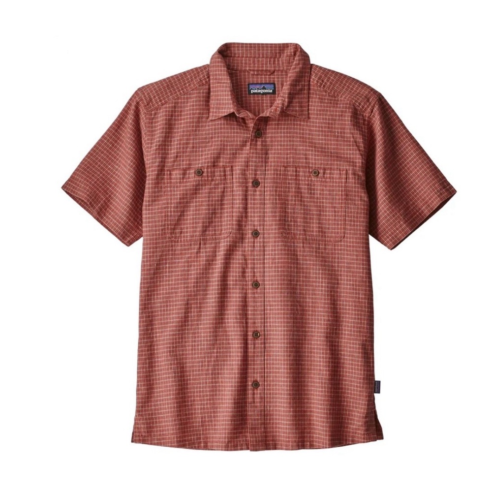 Patagonia Red Men’s Back Step Casual Button Down Shirt